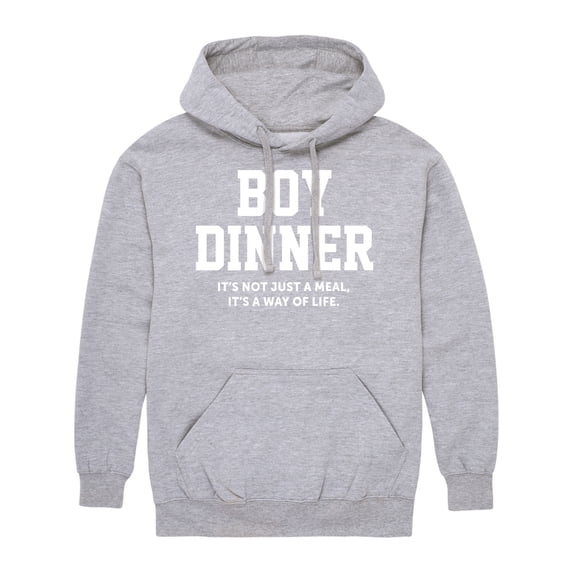 Instant Message - Boy Dinner Way Of Life - Men's Pullover Hooded Fleece Sweatshirt