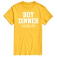 thumbnail image 1 of Instant Message - Boy Dinner Way Of Life - Men's Short Sleeve Graphic T-Shirt, 1 of 6