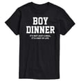 thumbnail image 1 of Instant Message - Boy Dinner Way Of Life - Men's Short Sleeve Graphic T-Shirt, 1 of 6