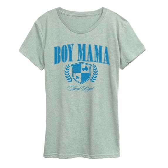 Instant Message - Boy Mama Collegiate Short Sleeve Graphic T-Shirt