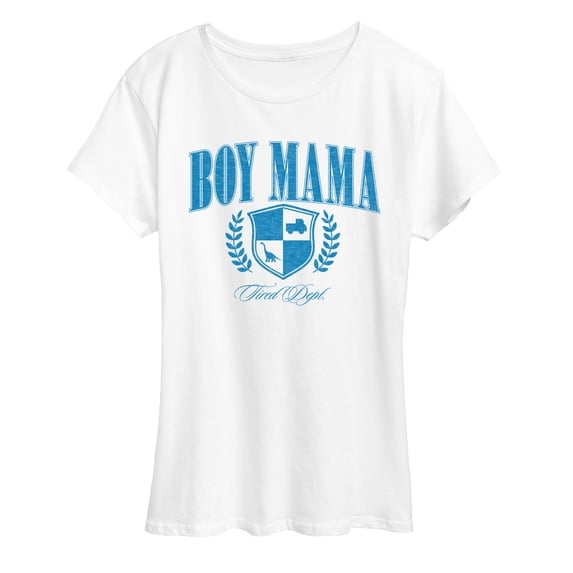 Instant Message - Boy Mama Collegiate Short Sleeve Graphic T-Shirt