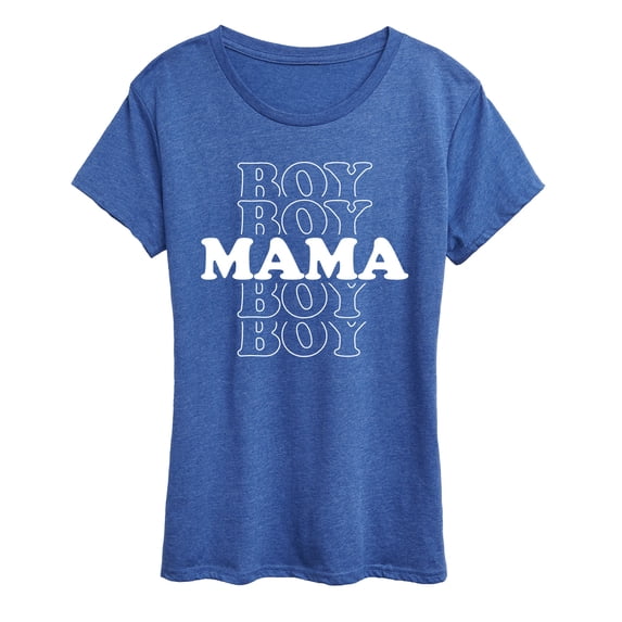 Instant Message - Boy Mama Stacked - Women's Short Sleeve Graphic T-Shirt