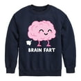 thumbnail image 1 of Instant Message - Brain Fart - Toddler & Youth Crewneck Fleece Sweatshirt, 1 of 6