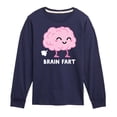 thumbnail image 1 of Instant Message - Brain Fart - Toddler & Youth Long Sleeve Graphic T-Shirt, 1 of 6