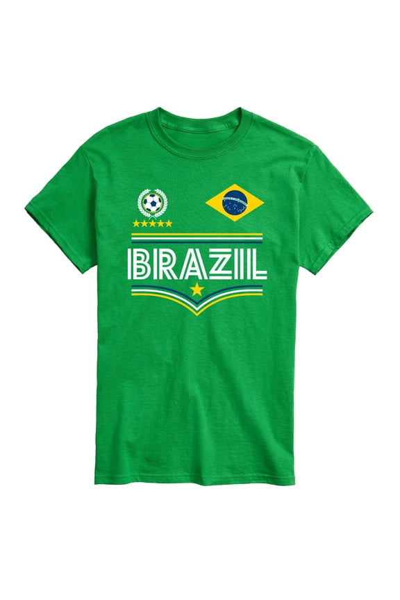 - Brazil Soccer Jersey - Men's Short Sleeve Graphic T-Shirt