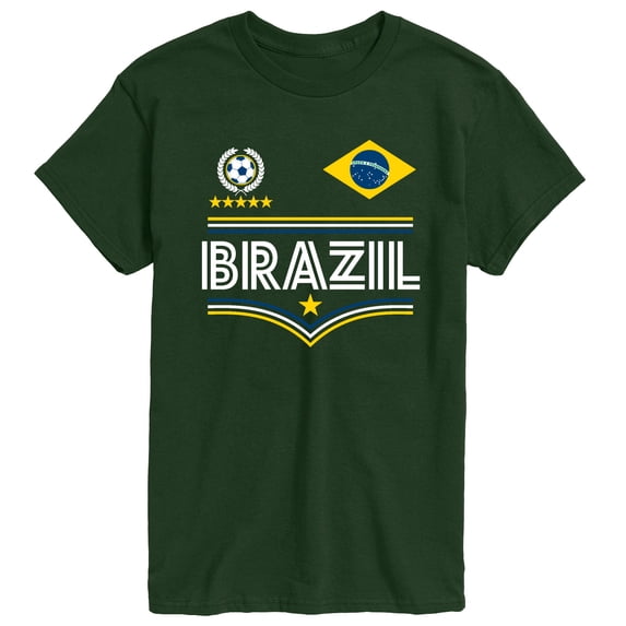 Instant Message - Brazil Soccer Jersey Short Sleeve Graphic T-Shirt