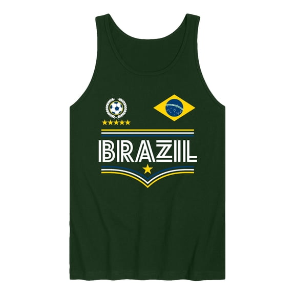 Instant Message - Brazil Soccer Jersey - Men's Sleeveless Graphic Tank