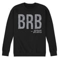 thumbnail image 1 of Instant Message - Brb Jesus - Men's Crew Neck Fleece Pullover, 1 of 6