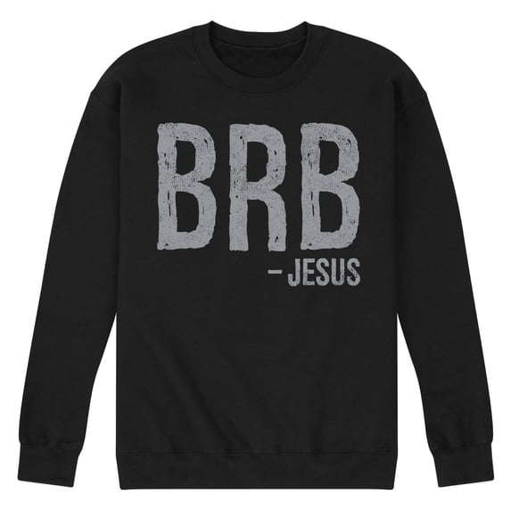 Instant Message - Brb Jesus - Men's Crew Neck Fleece Pullover