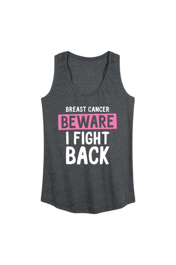 - Breast Cancer Beware I Fight Back - Women's Racerback Graphic Tank