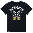 thumbnail image 1 of Instant Message - Brewdolph - Christmas Drinking Beer Me - Men's Short Sleeve Graphic T-Shirt, 1 of 5