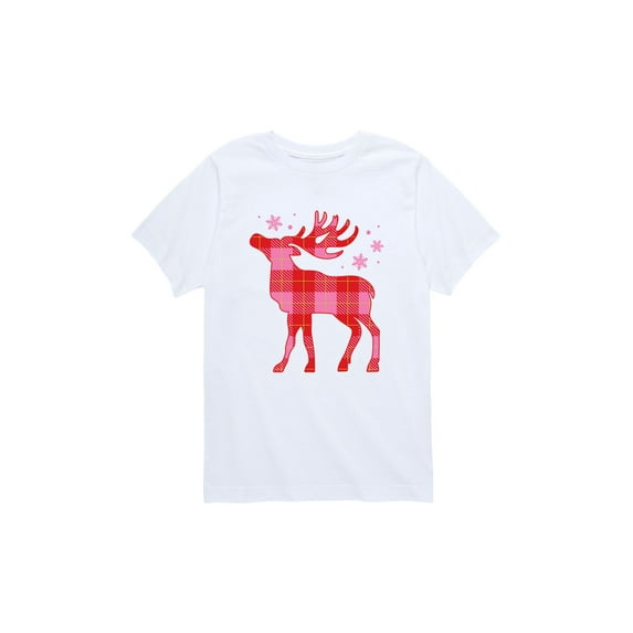 Instant Message - Bright Patterned Reindeer - Youth Short Sleeve Tee