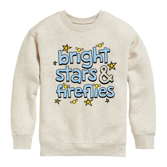 Instant Message - Bright Stars And Fireflies - Toddler & Youth Crewneck Fleece Sweatshirt
