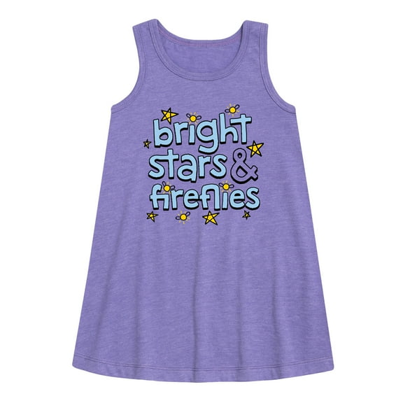 Instant Message - Bright Stars And Fireflies - Toddler & Youth Girls A-line Dress