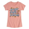 thumbnail image 1 of Instant Message - Bright Stars And Fireflies - Toddler & Youth Girls Short Sleeve Graphic T-Shirt, 1 of 6