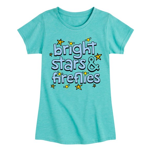 Instant Message - Bright Stars And Fireflies - Toddler & Youth Girls Short Sleeve Graphic T-Shirt