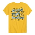 thumbnail image 1 of Instant Message - Bright Stars And Fireflies - Toddler & Youth Short Sleeve Graphic T-Shirt, 1 of 6