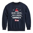 thumbnail image 1 of Instant Message - Bring Games Christmas - Toddler & Youth Crewneck Fleece Sweatshirt, 1 of 5