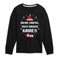 thumbnail image 1 of Instant Message - Bring Games Christmas - Toddler & Youth Long Sleeve Graphic T-Shirt, 1 of 6