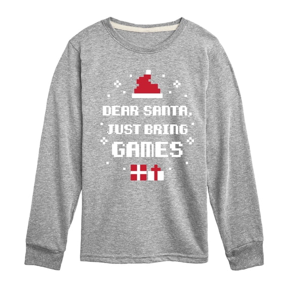 Instant Message - Bring Games Christmas - Toddler & Youth Long Sleeve Graphic T-Shirt