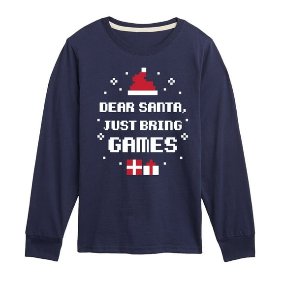 Instant Message - Bring Games Christmas - Toddler & Youth Long Sleeve Graphic T-Shirt