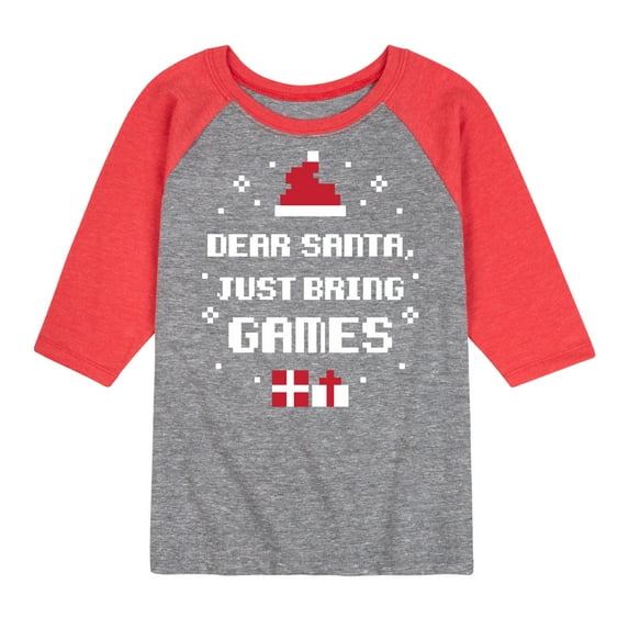 Instant Message - Bring Games - Toddler & Youth Raglan Graphic T-Shirt