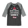 thumbnail image 1 of Instant Message - Bring Games - Toddler & Youth Raglan Graphic T-Shirt, 1 of 1