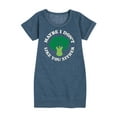thumbnail image 1 of Instant Message - Broccoli - Maybe I Don't Like You Either - Toddler & Youth Girls Fleece Dress, 1 of 6