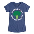 thumbnail image 1 of Instant Message - Broccoli - Maybe I Don't Like You Either - Toddler & Youth Girls Short Sleeve Graphic T-Shirt, 1 of 6