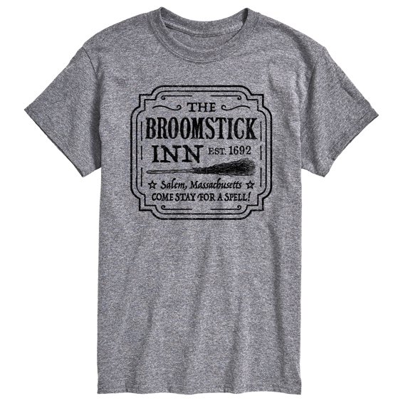 Instant Message - Broomstick Inn Sign - Men's Short Sleeve Graphic T-Shirt