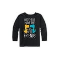 thumbnail image 1 of Instant Message - Brothers Make The Best Friends Long Sleeve Graphic T-Shirt, 1 of 5