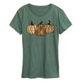 thumbnail image 1 of Instant Message - Brown Plaid Pumpkins - Women's Short Sleeve Graphic T-Shirt, 1 of 7