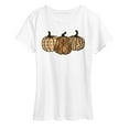 thumbnail image 1 of Instant Message - Brown Plaid Pumpkins - Women's Short Sleeve Graphic T-Shirt, 1 of 6