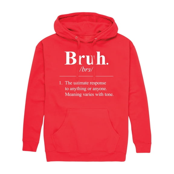 Instant Message - Bruh Definition  - Men's Pullover Hooded Fleece Sweatshirt
