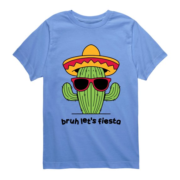 Instant Message - Bruh Let's Fiesta - Youth Boys Short Sleeve Graphic T-Shirt