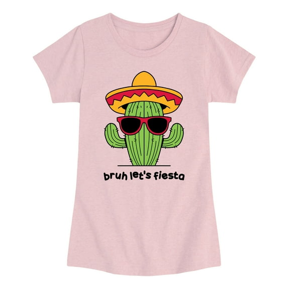 Instant Message - Bruh Let's Fiesta - Youth Girls Fitted Short Sleeve T-Shirt
