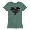 thumbnail image 1 of Instant Message - Brushstroke Heart Stripes - Women's Short Sleeve Graphic T-Shirt, 1 of 5