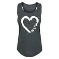 thumbnail image 1 of Instant Message - Brushstroke Heart With Camp Icons - Women's Racerback Tank Top, 1 of 5