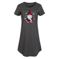 thumbnail image 1 of Instant Message - Buffalo Plaid Gnome Snowflakes - Women's Any Way Dress, 1 of 6
