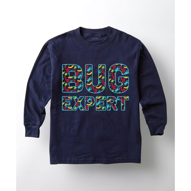 Instant Message - Bug Expert Pattern Fill - Youth Long Sleeve Tee