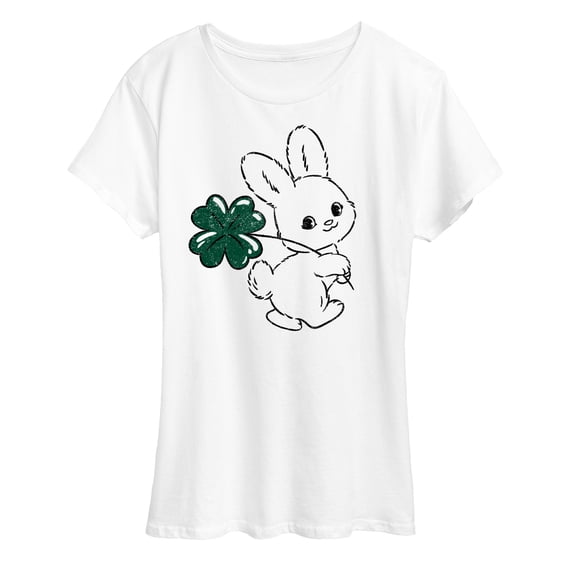 Instant Message - Bunny And Clover - Women's Short Sleeve Graphic T-Shirt