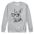 thumbnail image 1 of Instant Message - Bunny Bowtie - Men's Crew Neck Fleece Pullover, 1 of 6