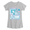 thumbnail image 1 of Instant Message - Bunny Computer Windows - Youth Girls Fitted Short Sleeve T-Shirt, 1 of 5