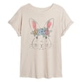 thumbnail image 1 of Instant Message - Bunny Face Oversized Graphic T-Shirt, 1 of 5