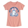 thumbnail image 1 of Instant Message - Bunny Get Ready With Me Selfcare Fitted Short Sleeve Graphic T-Shirt, 1 of 6