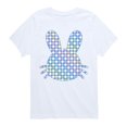 thumbnail image 1 of Instant Message - Bunny Head Rainbow Checker Short Sleeve Graphic T-Shirt, 1 of 6