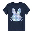 thumbnail image 1 of Instant Message - Bunny Head Rainbow Checker Short Sleeve Graphic T-Shirt, 1 of 6