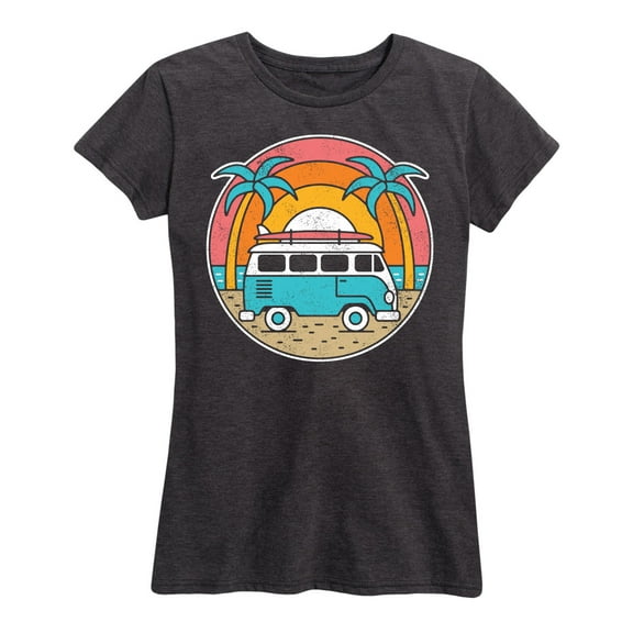 Instant Message - Bus Beach Circle - Women's Short Sleeve Graphic T-Shirt
