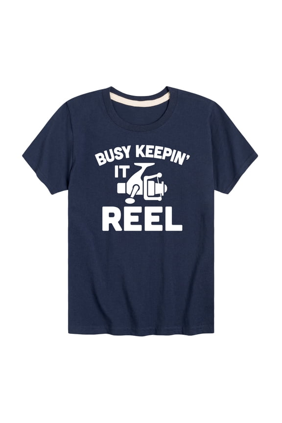 - Busy Keeping It Reel Short Sleeve Graphic T-Shirt