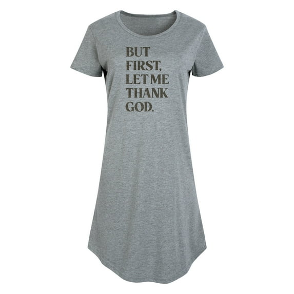 Instant Message - But First, Let Me Thank God - Women's Sleeveless Shift Dress